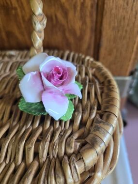 Pink Porcelain Rose Brooch